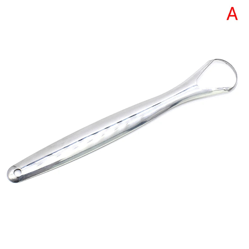 2Pcs Tongue Scraper Stainless Steel