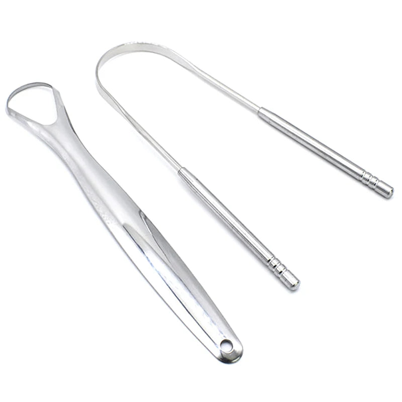 2Pcs Tongue Scraper Stainless Steel