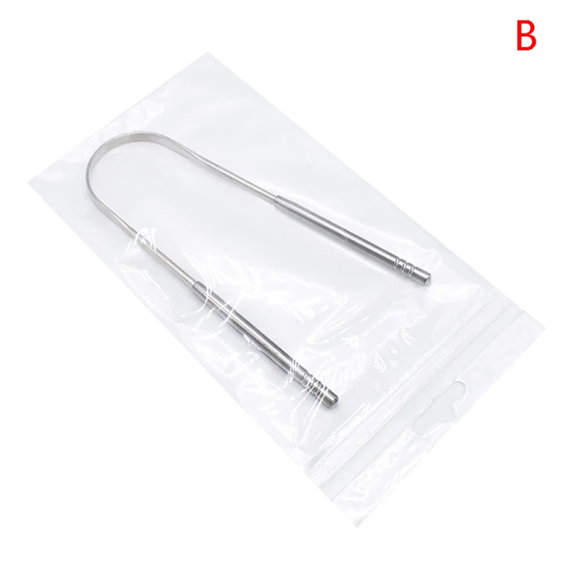 2Pcs Tongue Scraper Stainless Steel