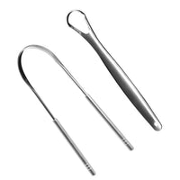 2Pcs Tongue Scraper Stainless Steel